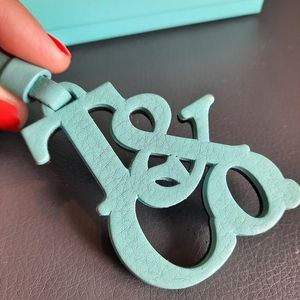 Tiffany & Co.® bag charm in Tiffany Blue® leather